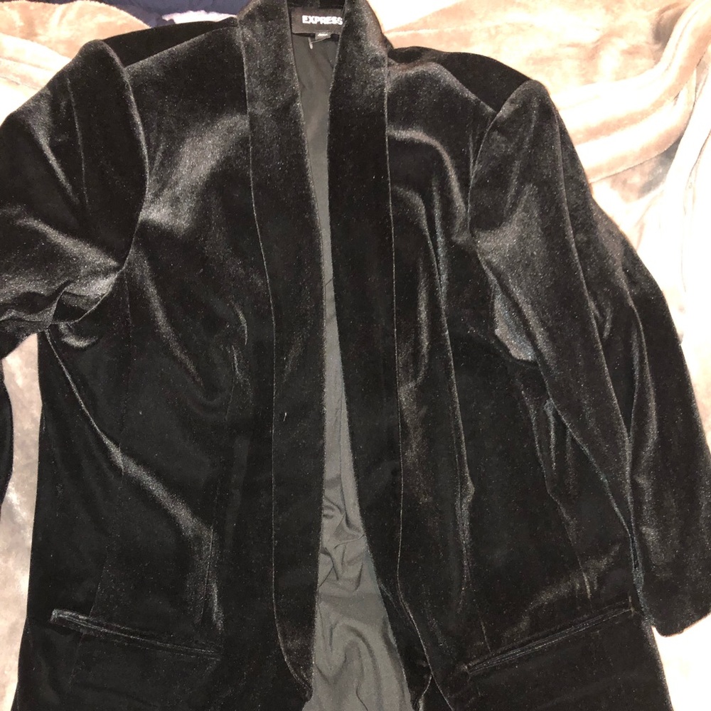 Beautiful express soft velvet blazer women blazer